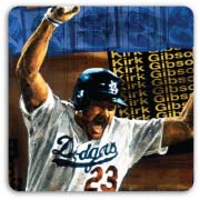 Stephen Holland paints Kirk Gibson of the Dodgers