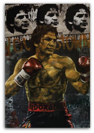 Ray Boom Boom Mancini a limited edtion print by Stephen Holland