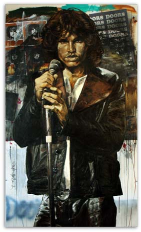 Jim Morrison painted by Stephen Holland
