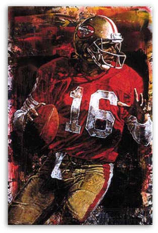 Joe Montana Football 49ers by Stephen Holland