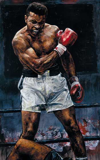 Muhammad Ali painted by Stephen Holland