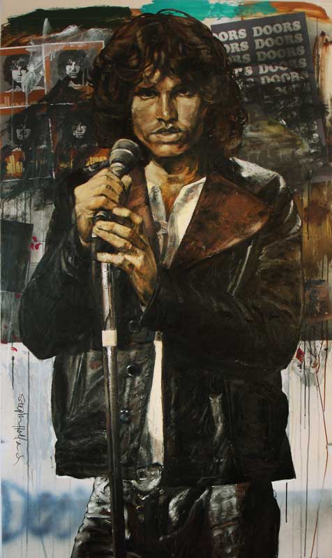 Jim Morrison painted by Stephen Holland