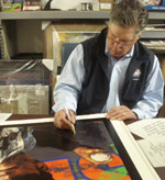 Tom Seaver signing Stephen Holland print