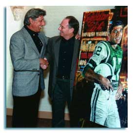 Stephen Holland with Joe Namath