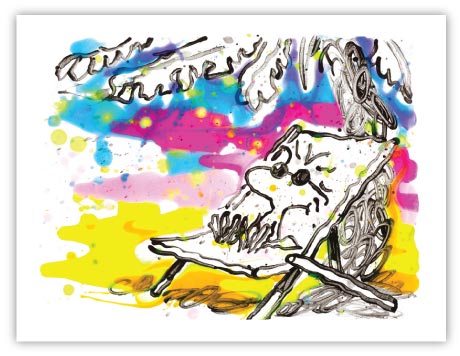 Beneath the Palms,  The Sparkling Croissant by Tom Everhart of Woodstock