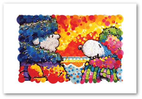 Cracking Up by Tom Everhart, Snoopy laughing with Charlie Brown