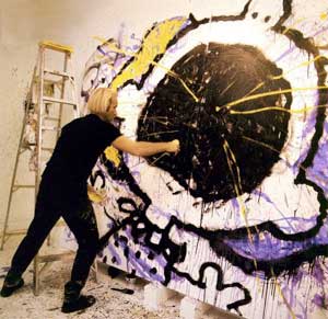 Tom Everhart painting Charlie Brown