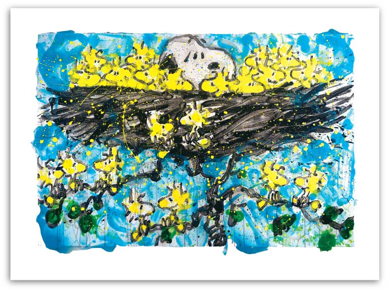 I've Got Ants In My Pants by Tom Everhart. Snoopy on his back, Kicking lets up, on dance floor with lights.